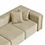 Sophisticated Italian Luz Sectional 3D model small image 2