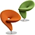 Unique and Stylish Question Mark Lounge Chairs 3D model small image 1