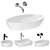 Title: Sleek Omnires Washbasin Set 3D model small image 7