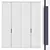 Minimalist Wardrobe: H 2850mm x L 2400mm 3D model small image 1