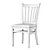 Mahogany Wood Restaurant Chair: Elegant Vertical Slat Back 3D model small image 4