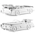 Title: WoodFamily MB 300SL Kids Car Bed 3D model small image 3