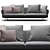 Flexform Bretton Contemporary Sofa 3D model small image 1