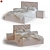 Malta Bed with TM450 Nightstands 3D model small image 1