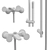 Stylish Wall-Mounted Bath/Shower Mixer 3D model small image 3