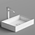 Elegant Rectangular Sink and Stylish Faucet 3D model small image 6