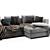 Elegant Reversi Chaise Longue Sofa 3D model small image 5