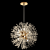 Elegant Crystal Ball Chandelier 3D model small image 2