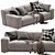 Blanche Tutto: Modern 2-Seater Sofa 3D model small image 2