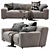 Blanche Tutto: Modern 2-Seater Sofa 3D model small image 3