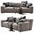 Blanche Tutto: Modern 2-Seater Sofa 3D model small image 5