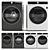 Title: Samsung Front-Load Washer & Dryer 3D model small image 1