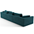 Luxurious Fendi Casa Blaze Sectional 3D model small image 5
