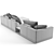 Luxurious Fendi Casa Blaze Sectional 3D model small image 7