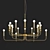 Sleek Elegance: Breck 2-Tier Chandelier 3D model small image 1
