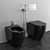 Cielo Smile Back to Wall WC/Bidet - Italian Design with Geberit and Hansgrohe 3D model small image 2