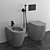 Cielo Smile Back to Wall WC/Bidet - Italian Design with Geberit and Hansgrohe 3D model small image 5