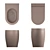 Cielo Smile Back to Wall WC/Bidet - Italian Design with Geberit and Hansgrohe 3D model small image 7