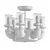 Industrial Loft Pipes Chandelier 3D model small image 2