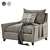 Cozy Bliss Down Filled Armchair 3D model small image 1