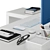 Workplace iMac Blue 3D model small image 6