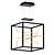 Modern Black/ Gold 4-Light Pendant 3D model small image 1