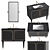 MIA ITALIA TORINO Washbasin Set: Elegant and Functional 3D model small image 1