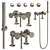 Stella Titian Deck Mount Bath/Shower Mixer 3D model small image 1