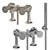 Stella Titian Deck Mount Bath/Shower Mixer 3D model small image 2
