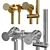 Stella Titian Floor Mounted Bath Mixer 3D model small image 2