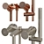 Stella Titian Floor Mounted Bath Mixer 3D model small image 3