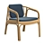 Elegant Rattan Hublot Armchair 3D model small image 4