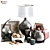 Elegant Breakfast Table Decoration 3D model small image 1