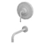 Title: Stella Titian Wall Mounted Washbasin Mixers 3D model small image 4
