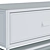 Elegant Golden Steel TV Stand 3D model small image 5