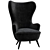 Elegant Micro Wingback Chair 3D model small image 6