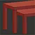 Modern Grey Nest of Tables Set 3D model small image 7