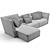 Elegant Fendi Casa Borromini Sofa 3D model small image 6
