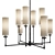 Elegant Ziyi Bronze Chandelier 3D model small image 1
