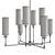 Elegant Ziyi Bronze Chandelier 3D model small image 2