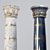 Classic Column No. 03 | Black & Gold/White & Gold | UV Mapped 3D model small image 2