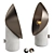 Lola Table Lamp: Elegant Brass & Concrete Design 3D model small image 2