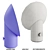 Lola Table Lamp: Elegant Brass & Concrete Design 3D model small image 5