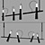 Sleek Black LED Pendant Light 3D model small image 3