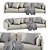 Krisby 3 Seat Modern Sofa 3D model small image 1