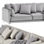 Krisby 3 Seat Modern Sofa 3D model small image 7