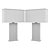 Luxe Shagreen Rectangular Lamp 3D model small image 15