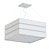 Rustic Wood Triple Square Pendant 3D model small image 2