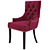 Elegance in Black: Velvet Chair with Black Legs 3D model small image 4