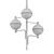 Elegant Andros II Suspension Lamp 3D model small image 2